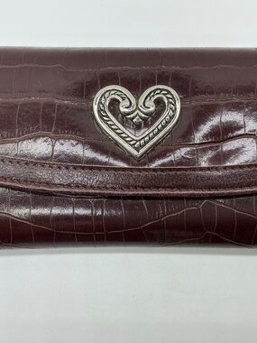 Croc Embossed Brown Wallet